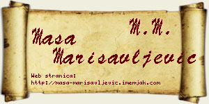 Maša Marisavljević vizit kartica